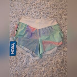 Hoka One One Shorts Womens Aster Flower Mist Glide 4" Running Athletic